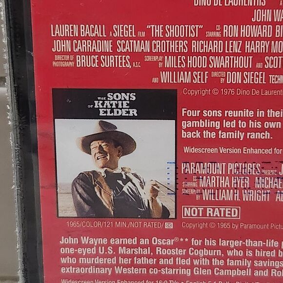 John Wayne 4 Essential Classic Western Movie Collection on DVD The Shootist NEW - Picture 4 of 6